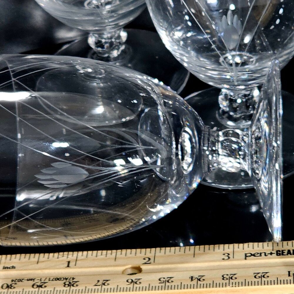 4 Fostoria Heraldry Dessert Cocktail Glasses 3.5" oyster sherbet Art Deco 3oz US - Picture 5 of 7